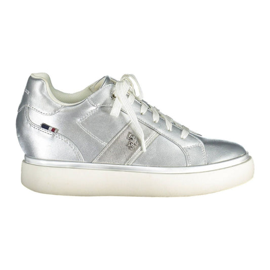 U.S. POLO ASSN. Silver Lace-Up Sports Sneakers with Logo Detail U.S. POLO ASSN.