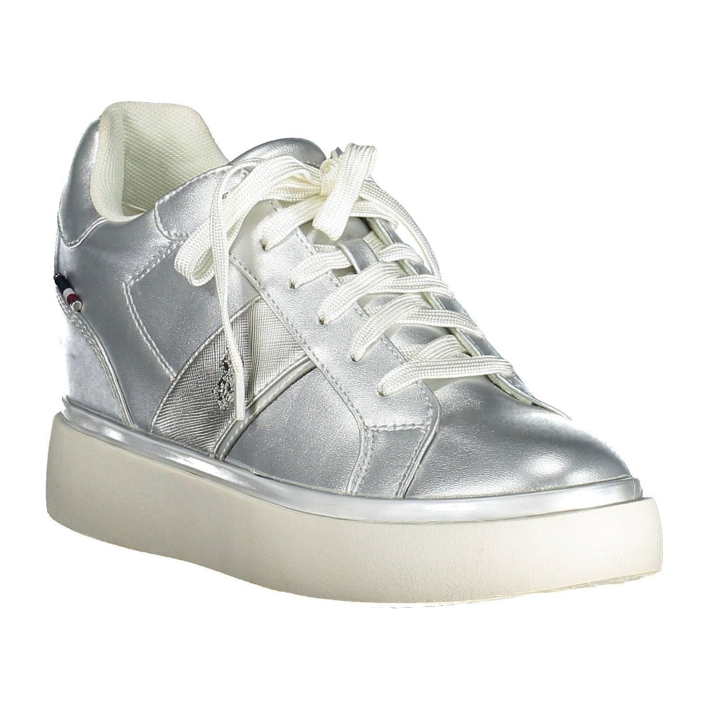 U.S. POLO ASSN. Silver Polyester Women Sneaker U.S. POLO ASSN.