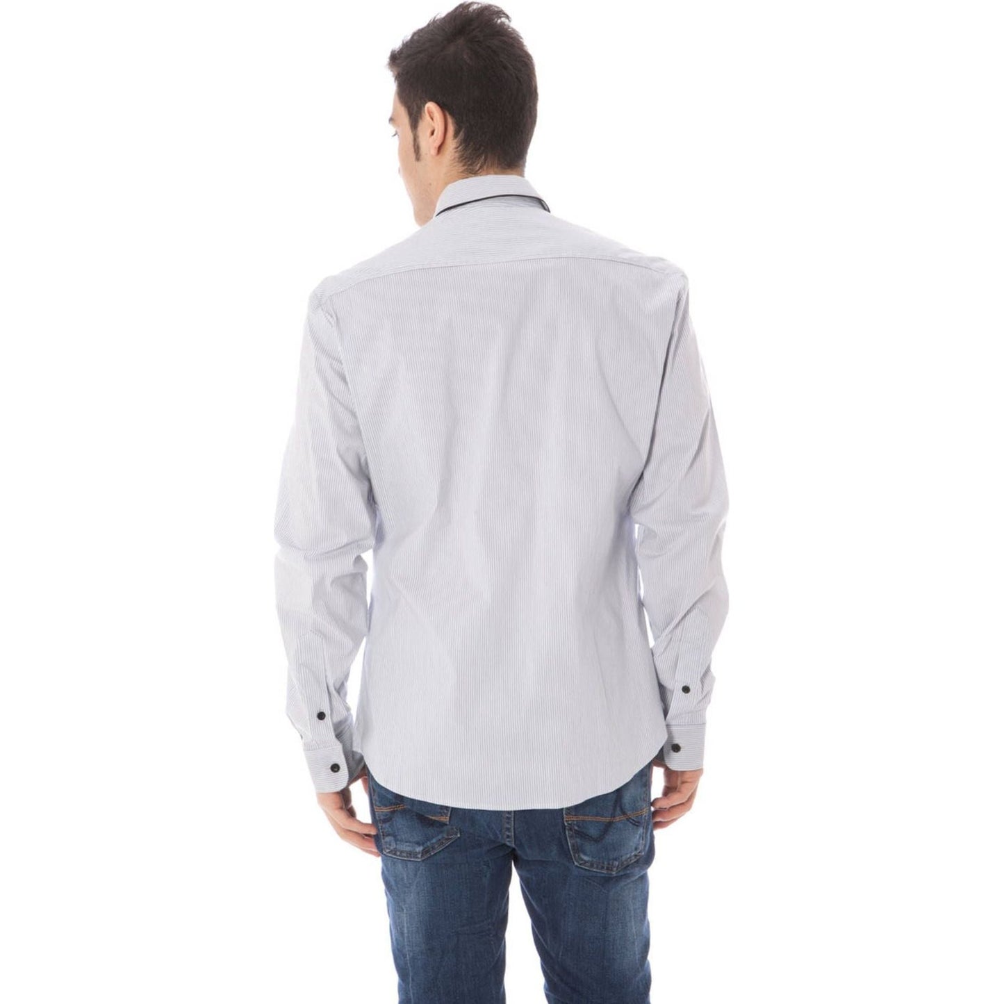 Costume National Light Blue Cotton Men Shirt Costume National