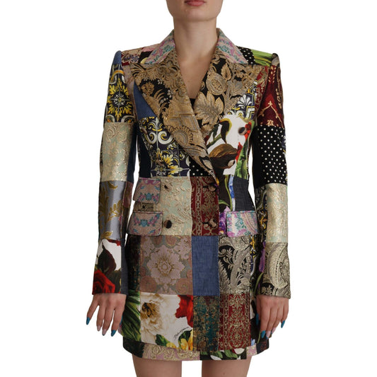 Dolce & Gabbana Elegant Multicolor Patchwork Blazer Jacket Dolce & Gabbana