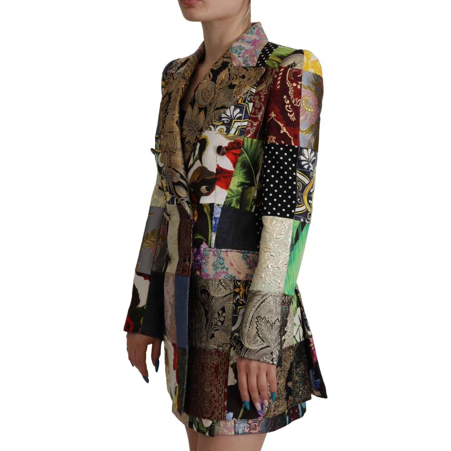 Dolce & Gabbana Elegant Multicolor Patchwork Blazer Jacket Dolce & Gabbana