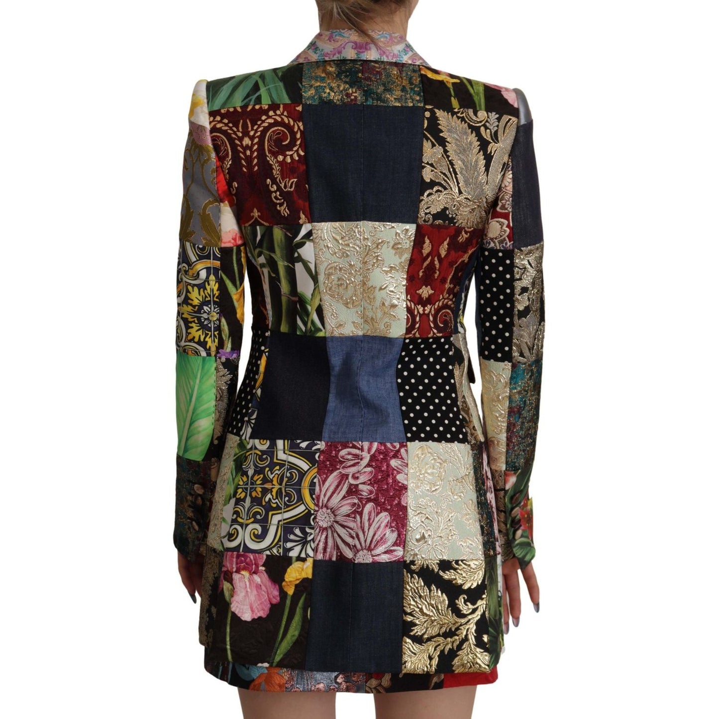 Dolce & Gabbana Elegant Multicolor Patchwork Blazer Jacket Dolce & Gabbana