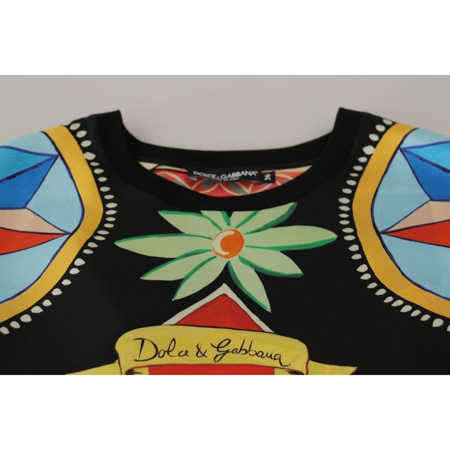 Dolce & Gabbana Glamourous Multicolor Silk Top Dolce & Gabbana