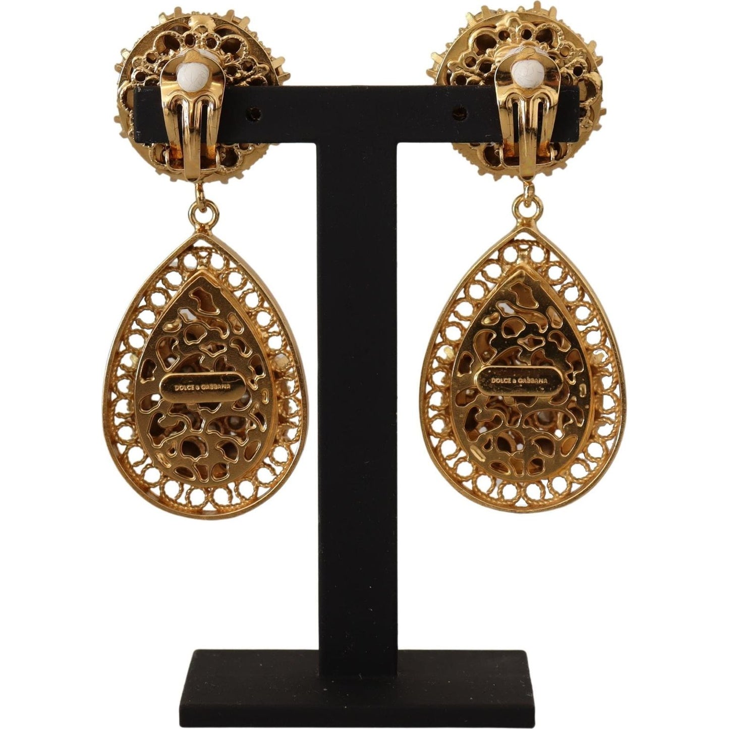 Dolce & Gabbana Baroque Multicolor Crystal Dangle Earrings Dolce & Gabbana