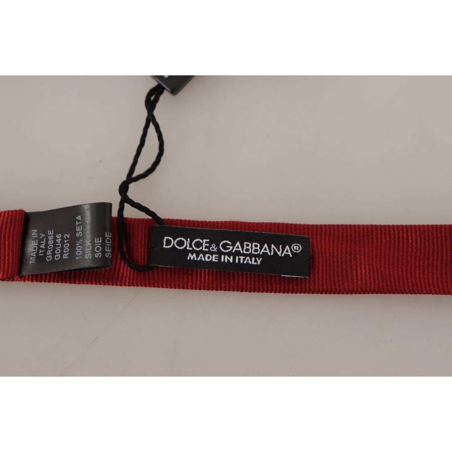 Dolce & Gabbana Elegant Red Silk Bow Tie Dolce & Gabbana