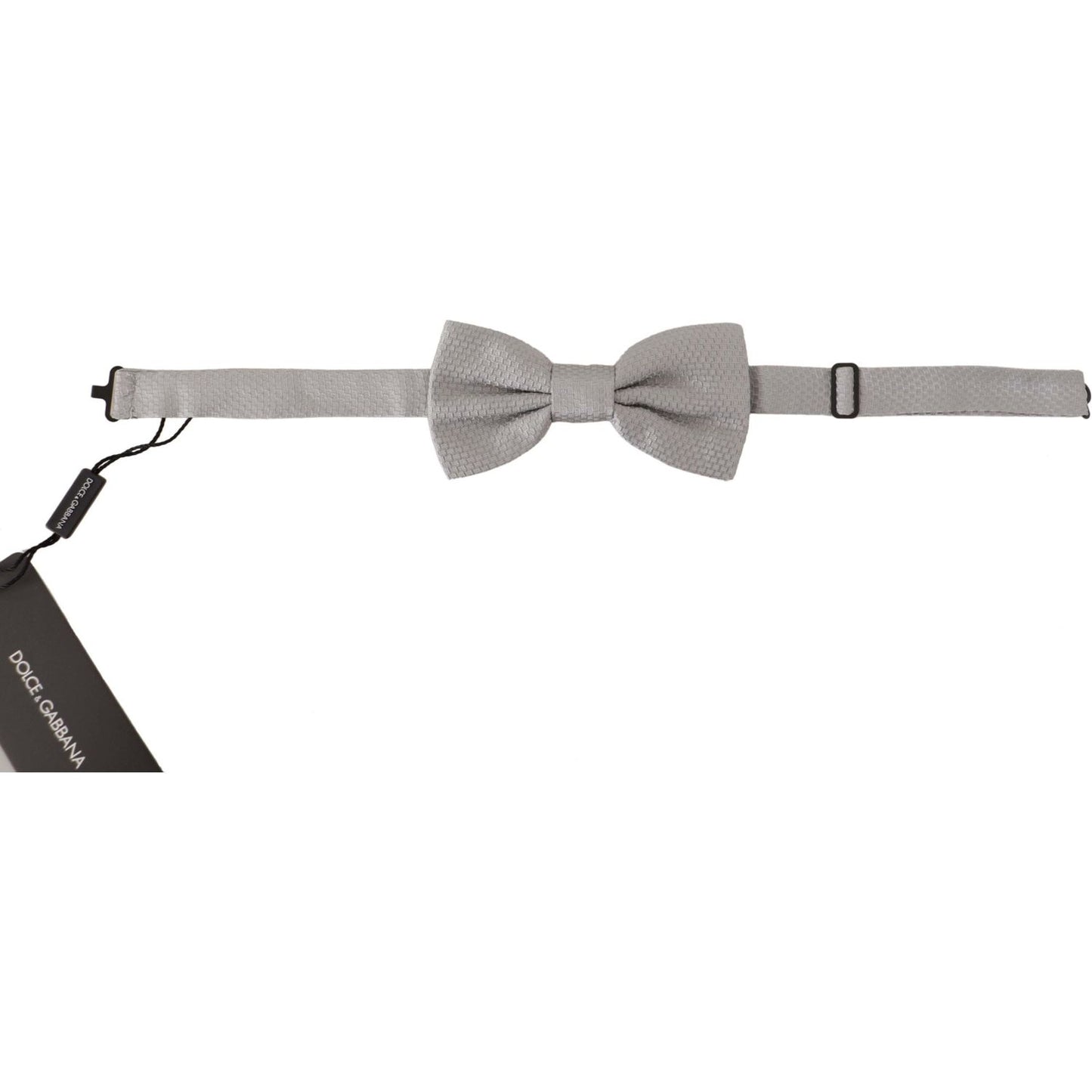 Dolce & Gabbana Chic Gray Silk Bow Tie Dolce & Gabbana