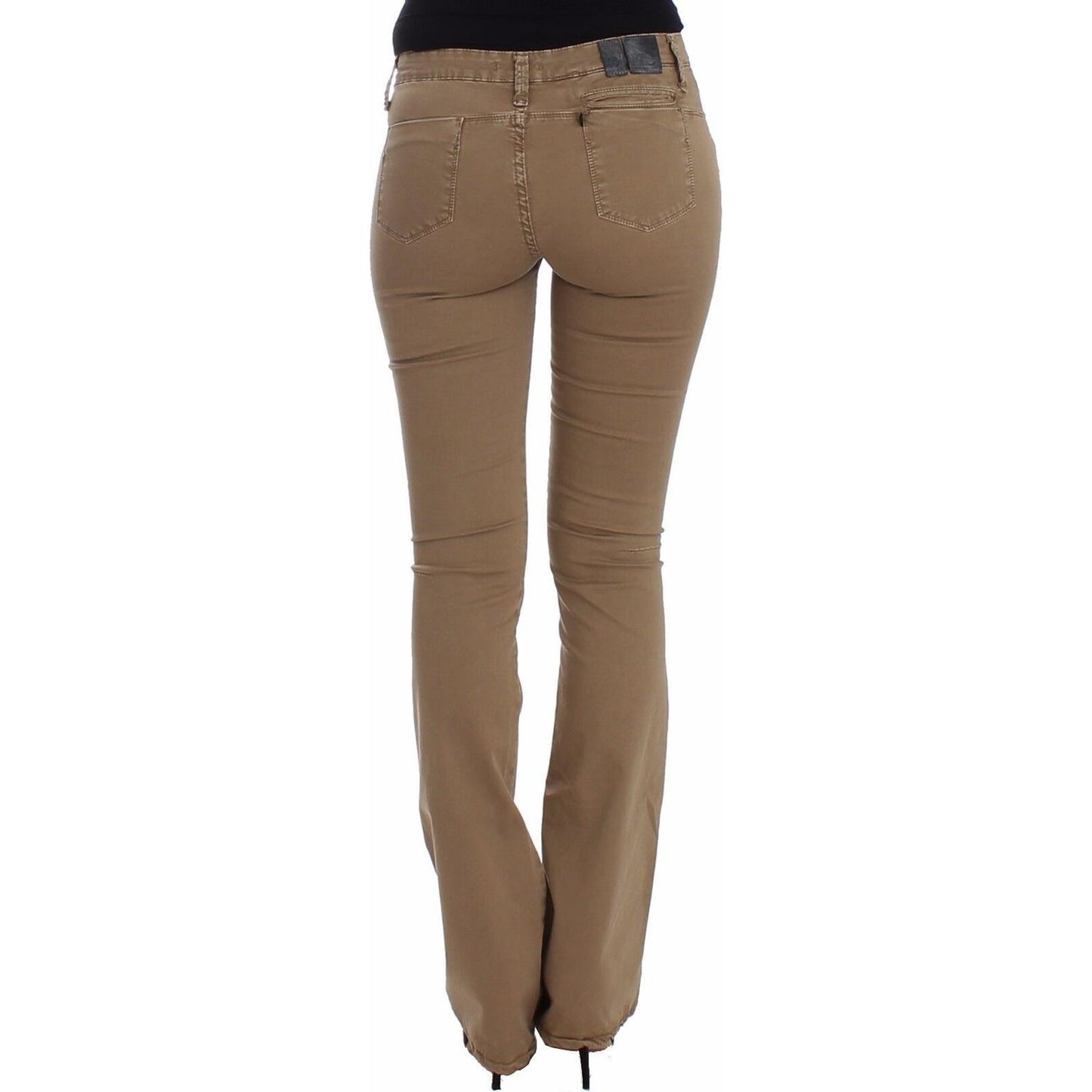 Costume National Chic Beige Straight Leg Fashion Jeans Costume National