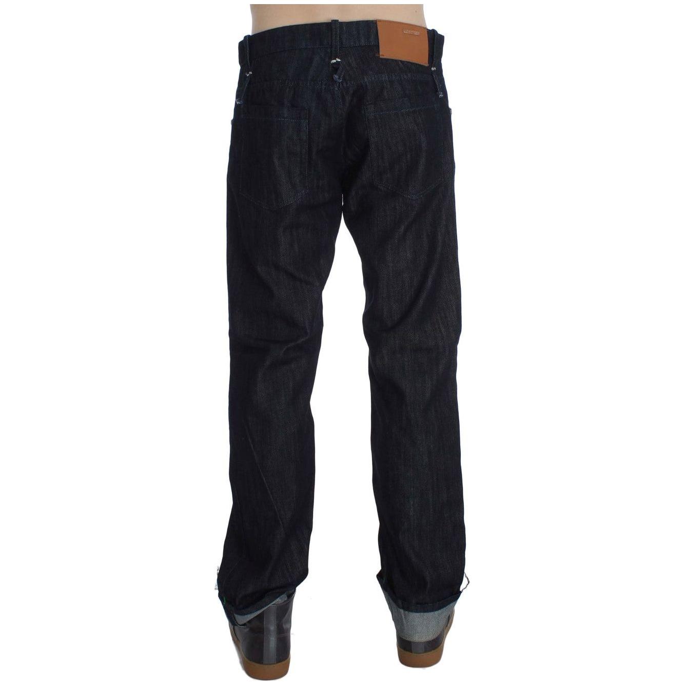 Acht Blue Cotton Regular Straight Fit Jeans