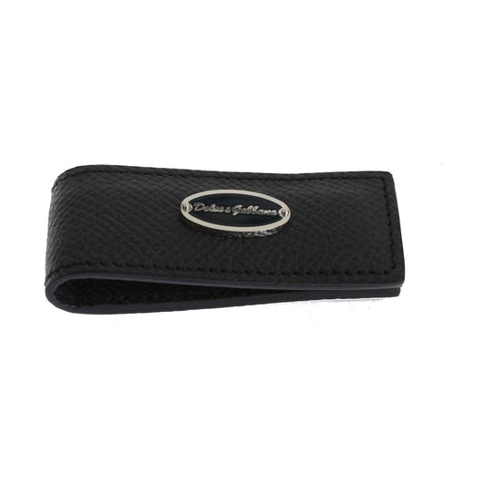 Dolce & Gabbana Elegant Blue Leather Money Clip Money Clip Dolce & Gabbana