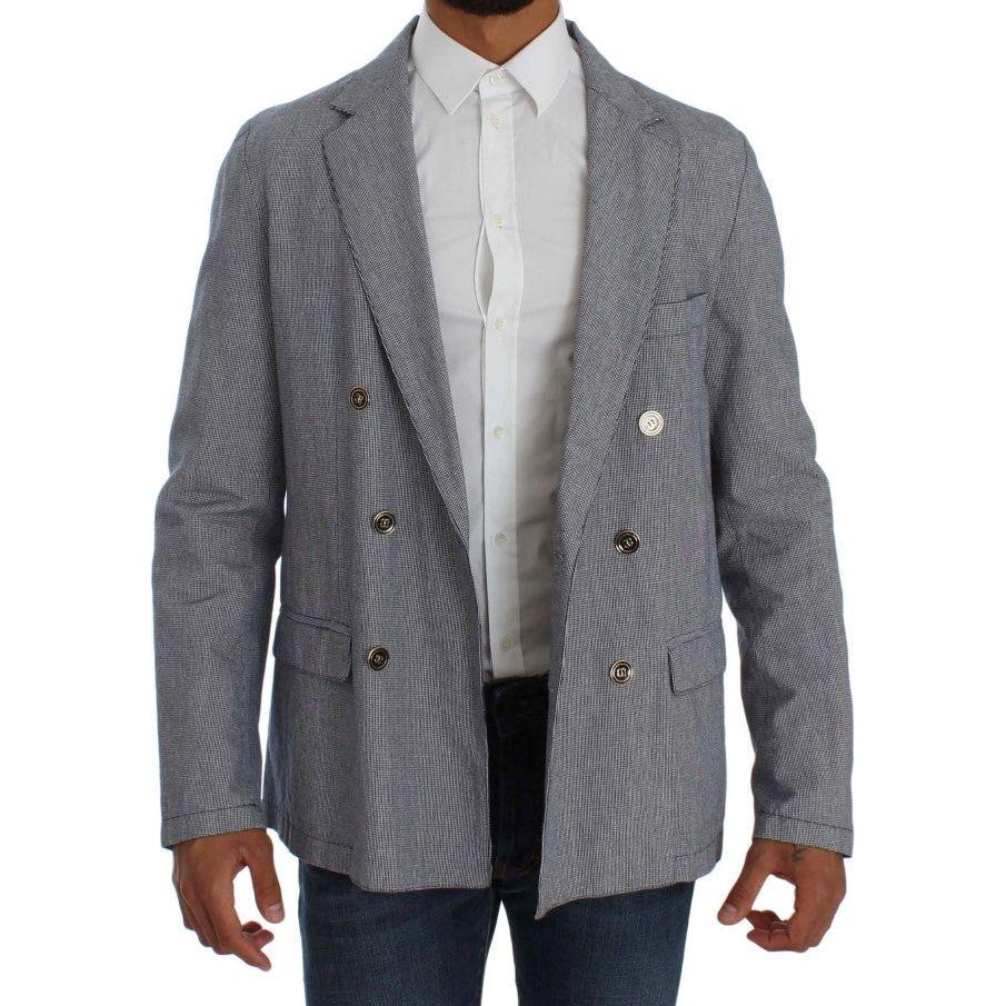 Master Coat Elegant Double-Breasted Blue Blazer Master Coat