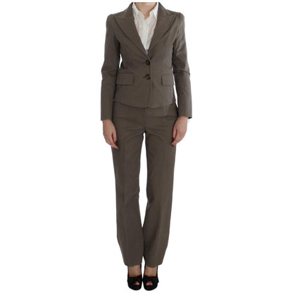 BENCIVENGA Beige Wool Cotton Suit 1728,20% Cotton,67345645728,Beige,BENCIVENGA,Clothing,IT48 | XL,Material: 80% Wool,New with tags,Suits & Blazers - Clothing,Suits & Blazers - Women - Clothing,Two-Piece Suits - Suits & Blazers - Clothing,Women,Women - Clo