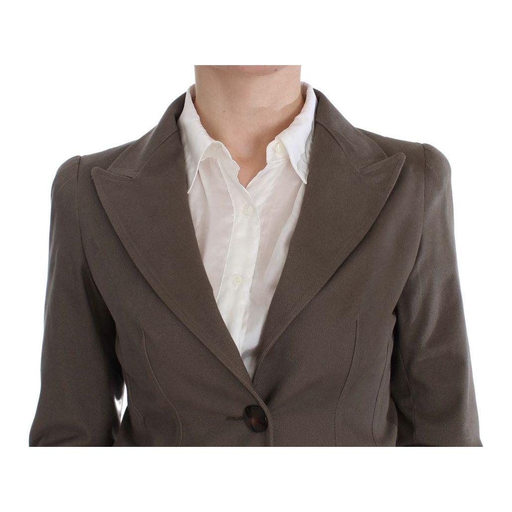 BENCIVENGA Beige Wool-Cotton Suit Set Chic Elegance BENCIVENGA