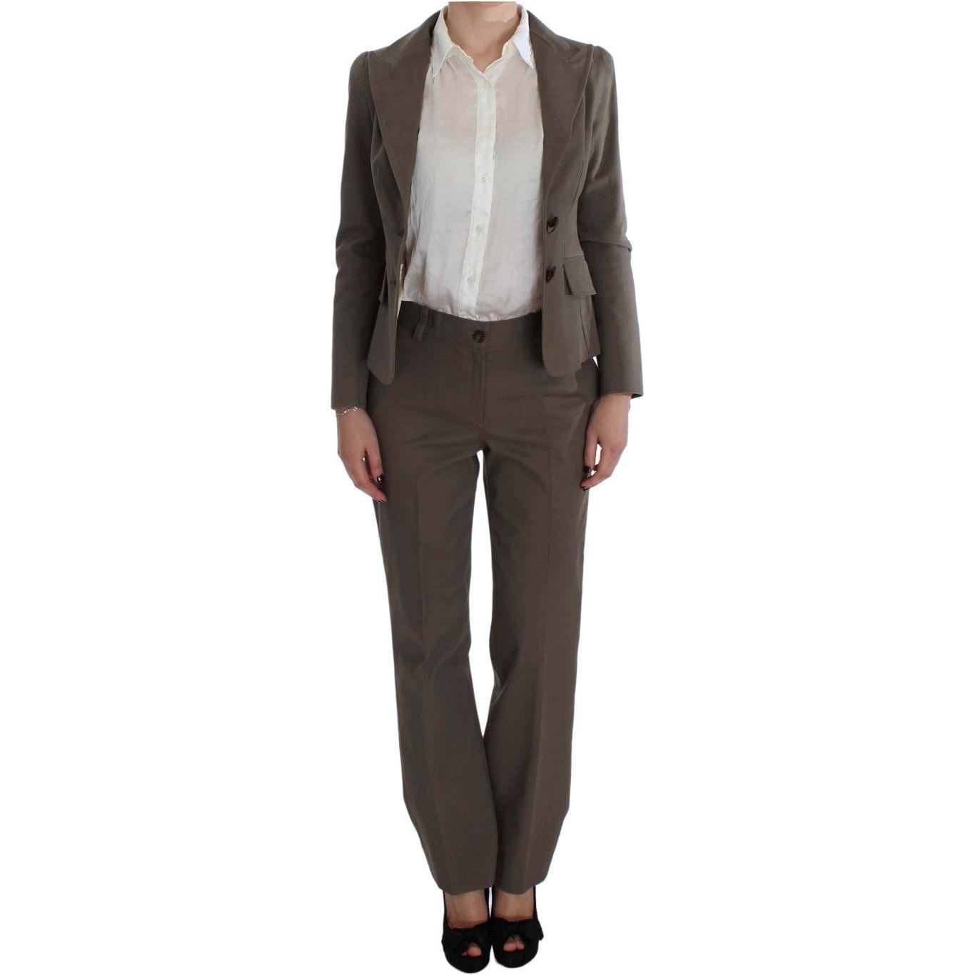 BENCIVENGA Beige Wool Cotton Suit 1728,20% Cotton,67345645728,Beige,BENCIVENGA,Clothing,IT48 | XL,Material: 80% Wool,New with tags,Suits & Blazers - Clothing,Suits & Blazers - Women - Clothing,Two-Piece Suits - Suits & Blazers - Clothing,Women,Women - Clo
