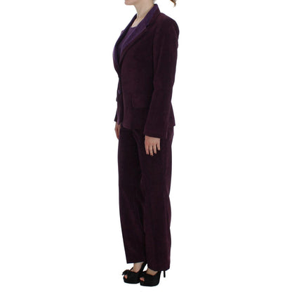 BENCIVENGA Purple Wool Suit T-Shirt Set