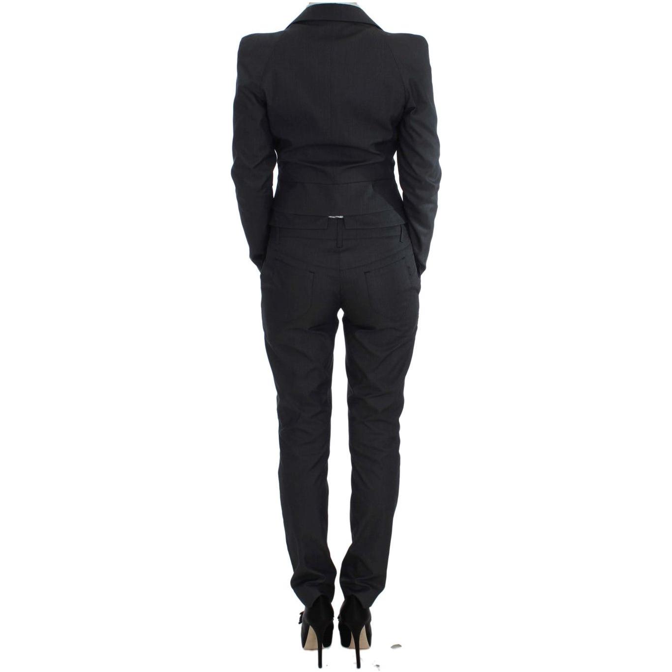 Exte Gray One Button Two Piece Suit Exte