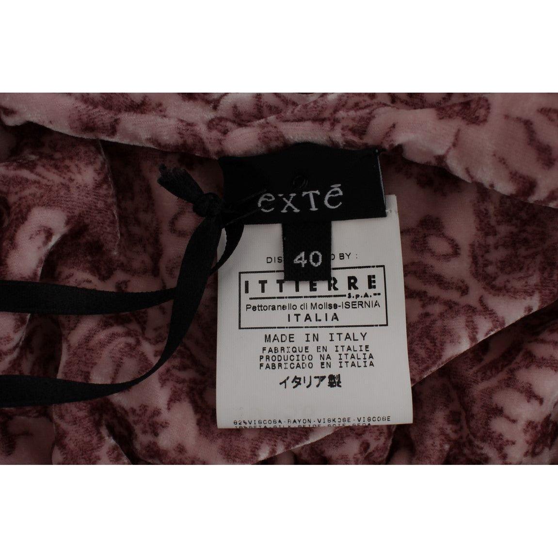 Exte Silk Blend Floral Print Top Exte