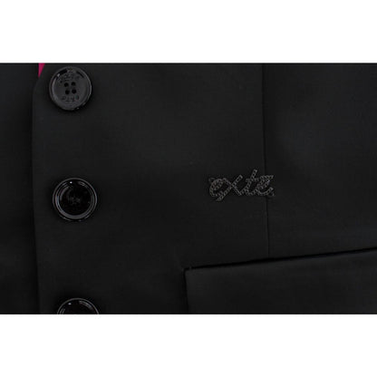 Exte Black Pink Stretch Blazer Jacket