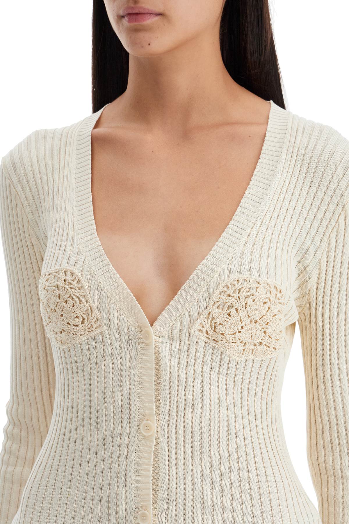 Magda Butrym crochet insert cardigan with eight Knitwear Magda Butrym