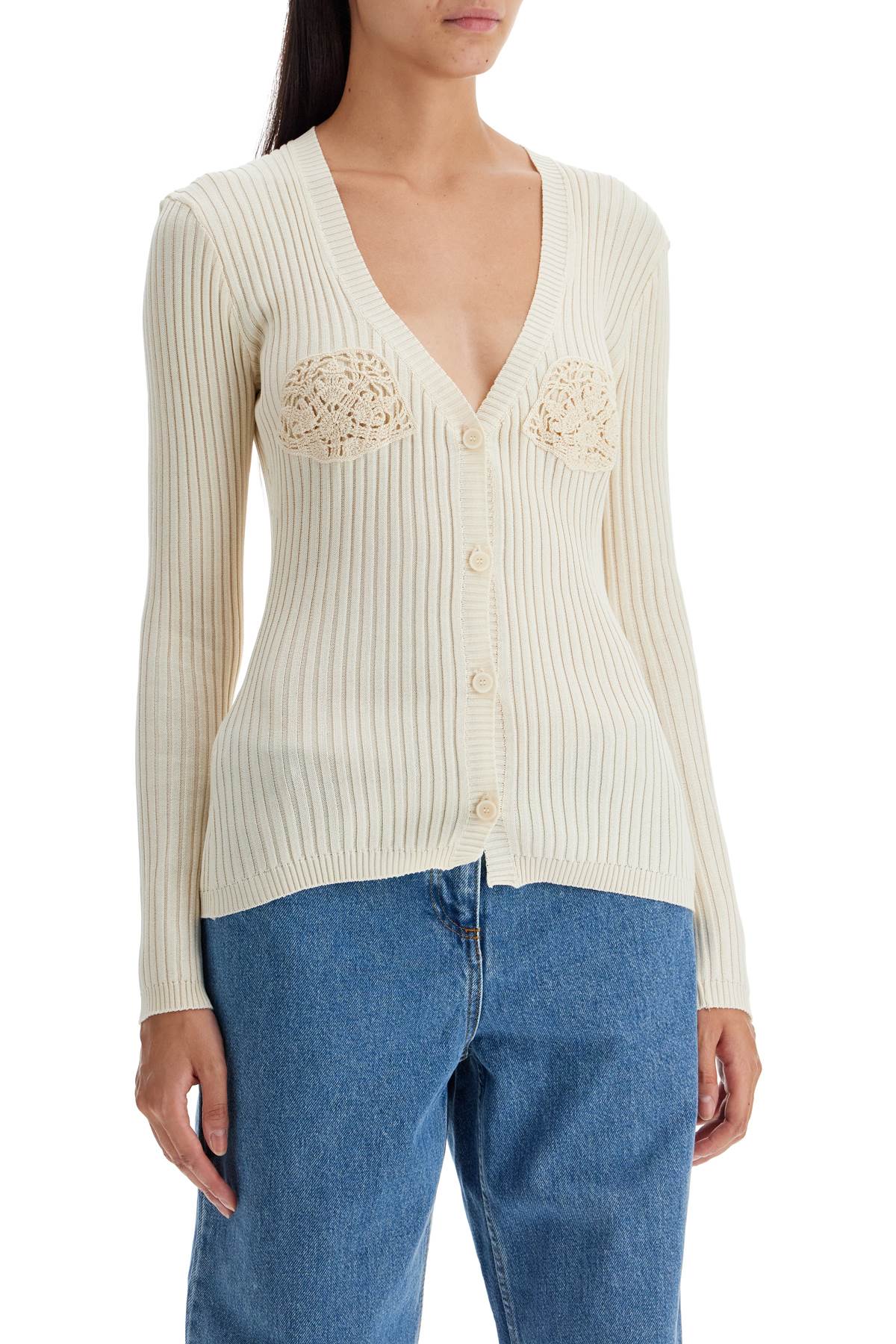 Magda Butrym crochet insert cardigan with eight Knitwear Magda Butrym