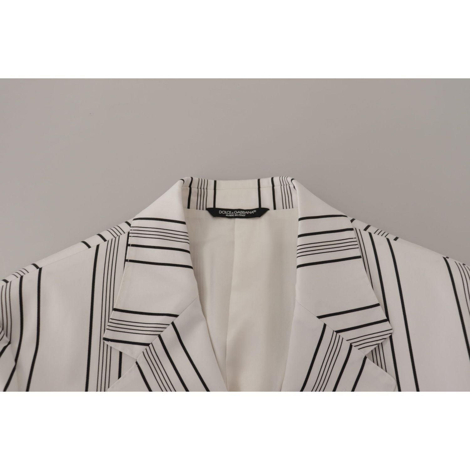 Dolce & Gabbana Elegant Striped Cotton Blend Blazer