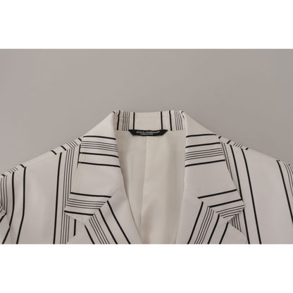 Dolce & Gabbana Elegant Striped Cotton Blend Blazer Dolce & Gabbana