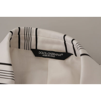 Dolce & Gabbana Elegant Striped Cotton Blend Blazer Dolce & Gabbana