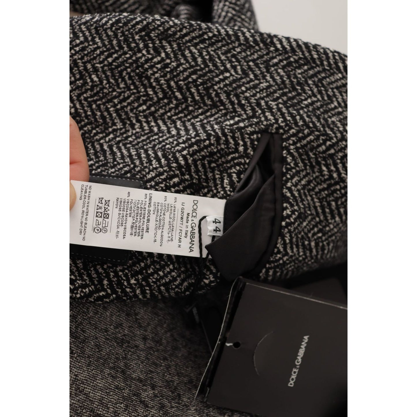 Dolce & Gabbana Gray Cotton Single Breasted Fantasy Blazer