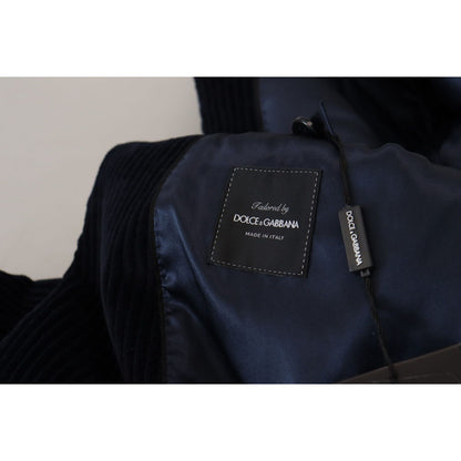 Dolce & Gabbana Black Cotton Cardigan Long Coat Men Jacket
