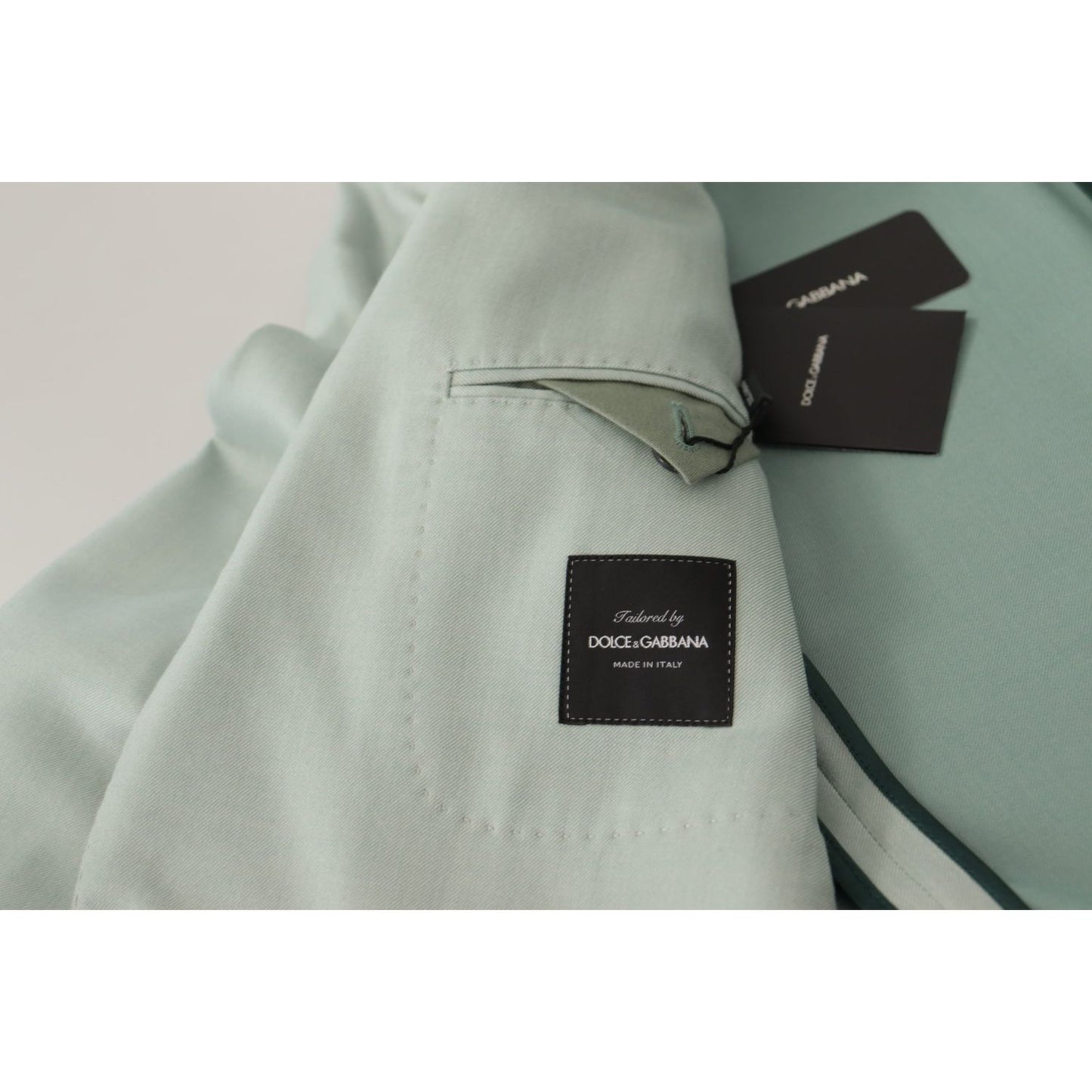 Dolce & Gabbana Elegant Mint Green Silk-Cashmere Blazer Dolce & Gabbana