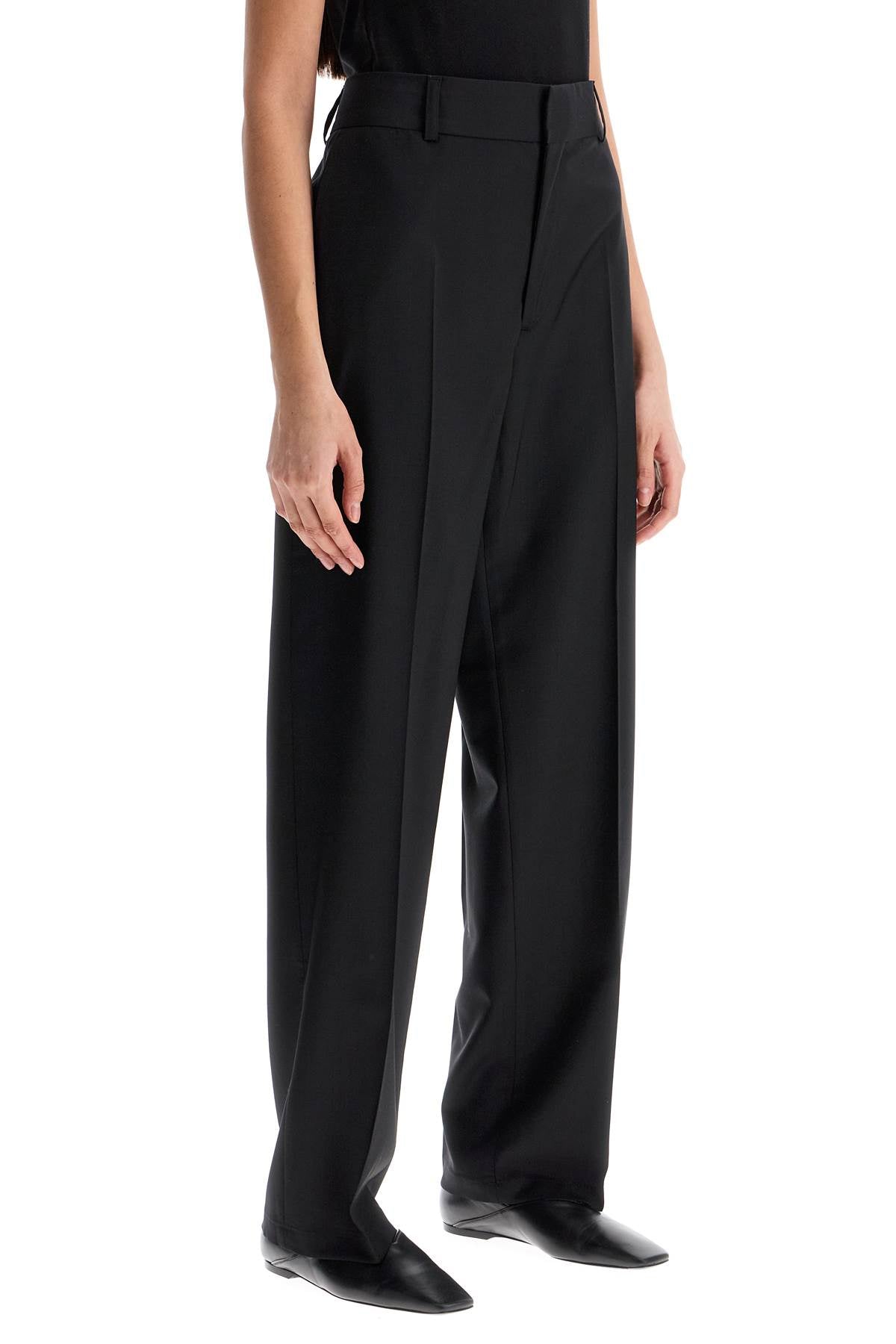 FILIPPA K high-waisted black wool dress pants regular fit Trousers FILIPPA K