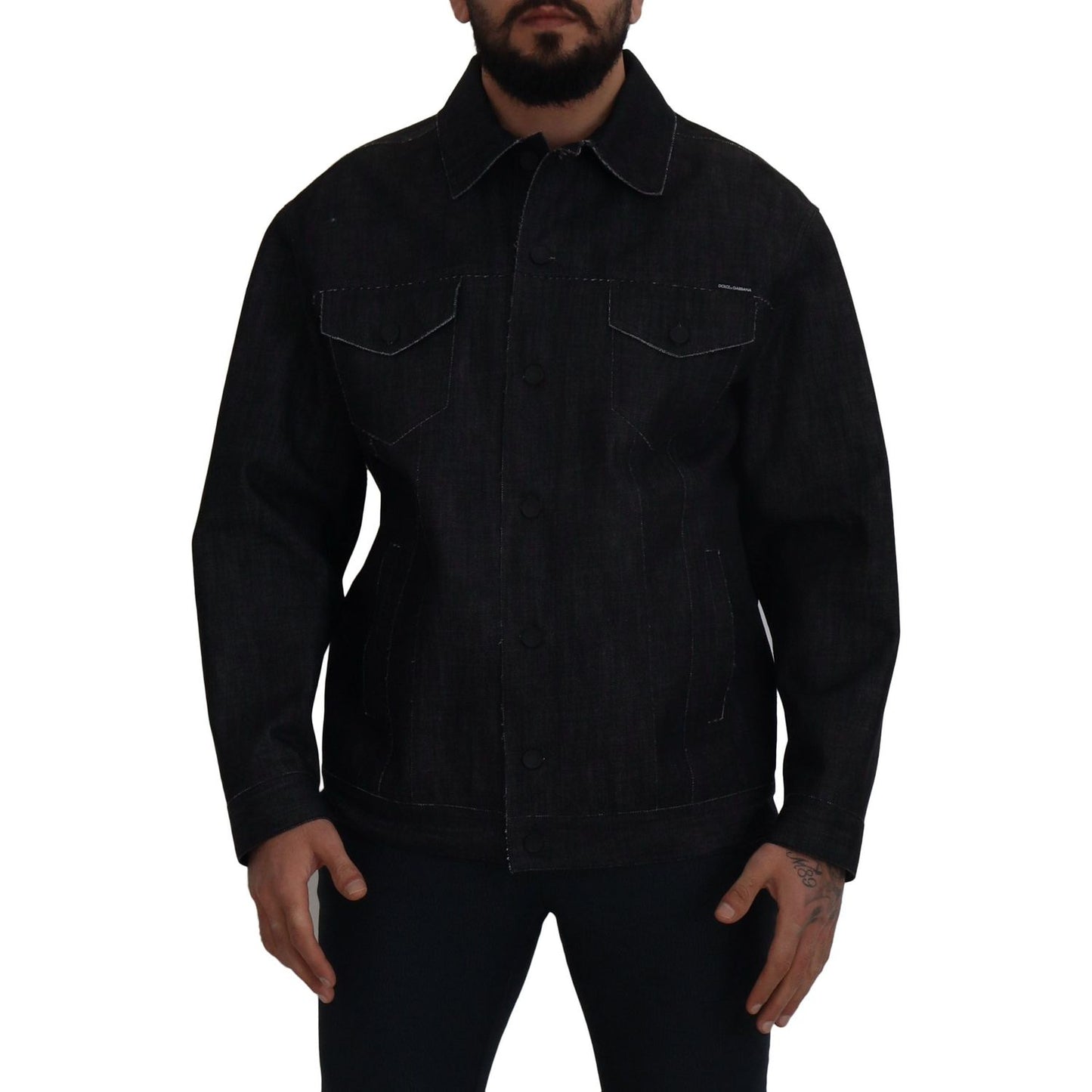 Dolce & Gabbana Elegant Black Denim Jacket Dolce & Gabbana