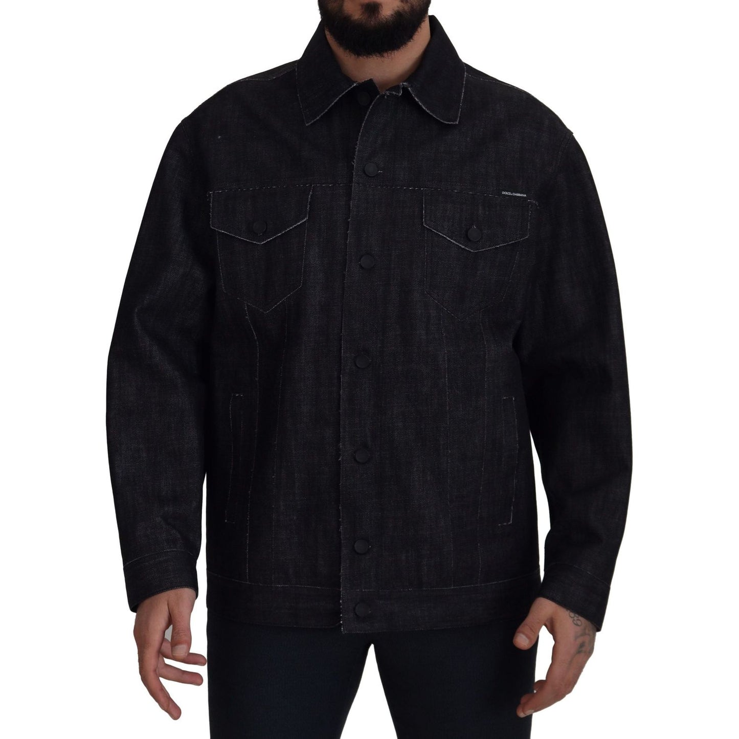 Dolce & Gabbana Elegant Black Denim Jacket Dolce & Gabbana