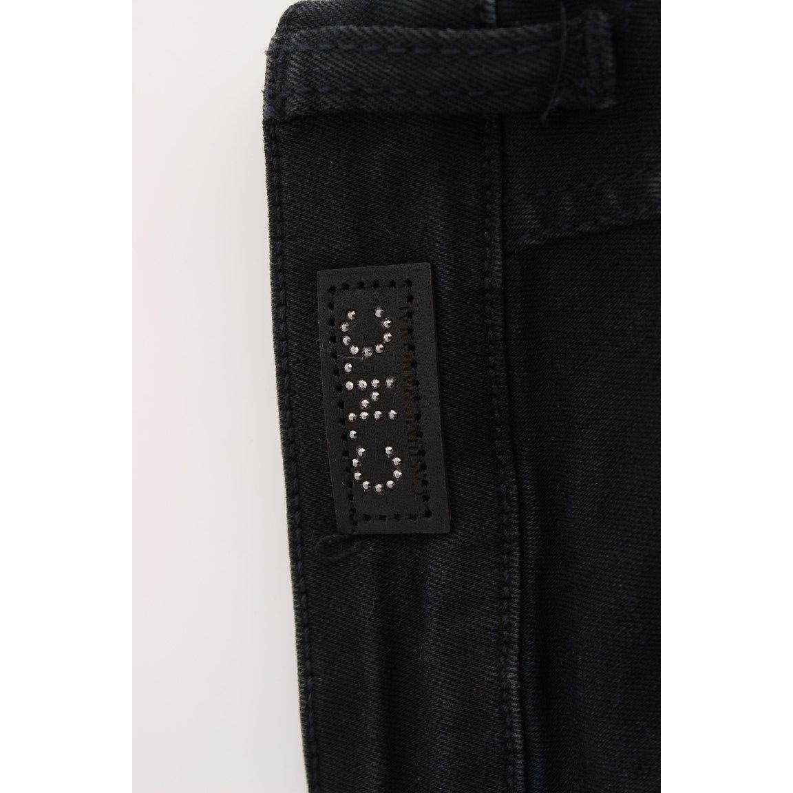 Costume National Sleek Slim Fit Designer Jeans in Classic Black Jeans & Pants Costume National