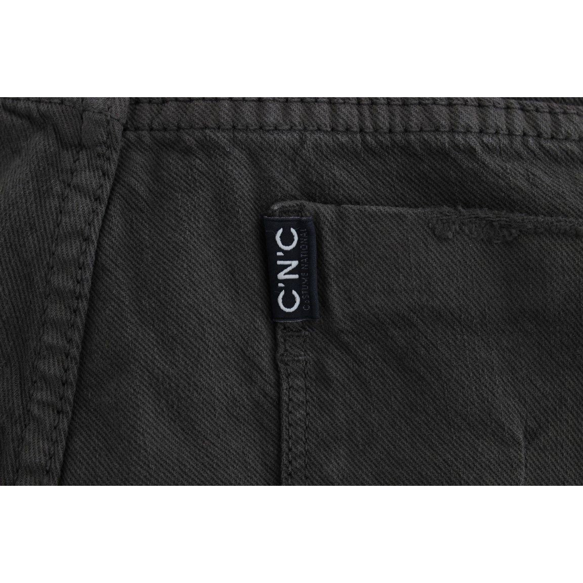 Costume National Green Cotton Blend Slim Fit Jeans