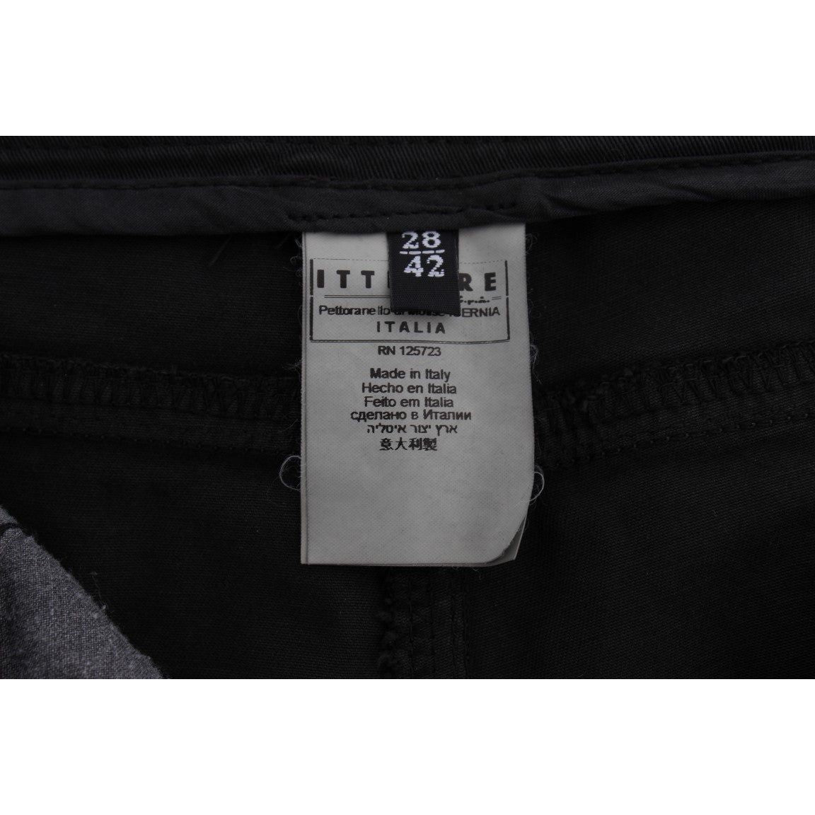 Costume National Black Cotton Capri Cropped Denim Jeans