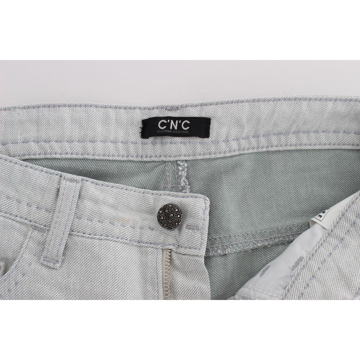 Costume National Chic Gray Slim Fit Designer Jeans Costume National