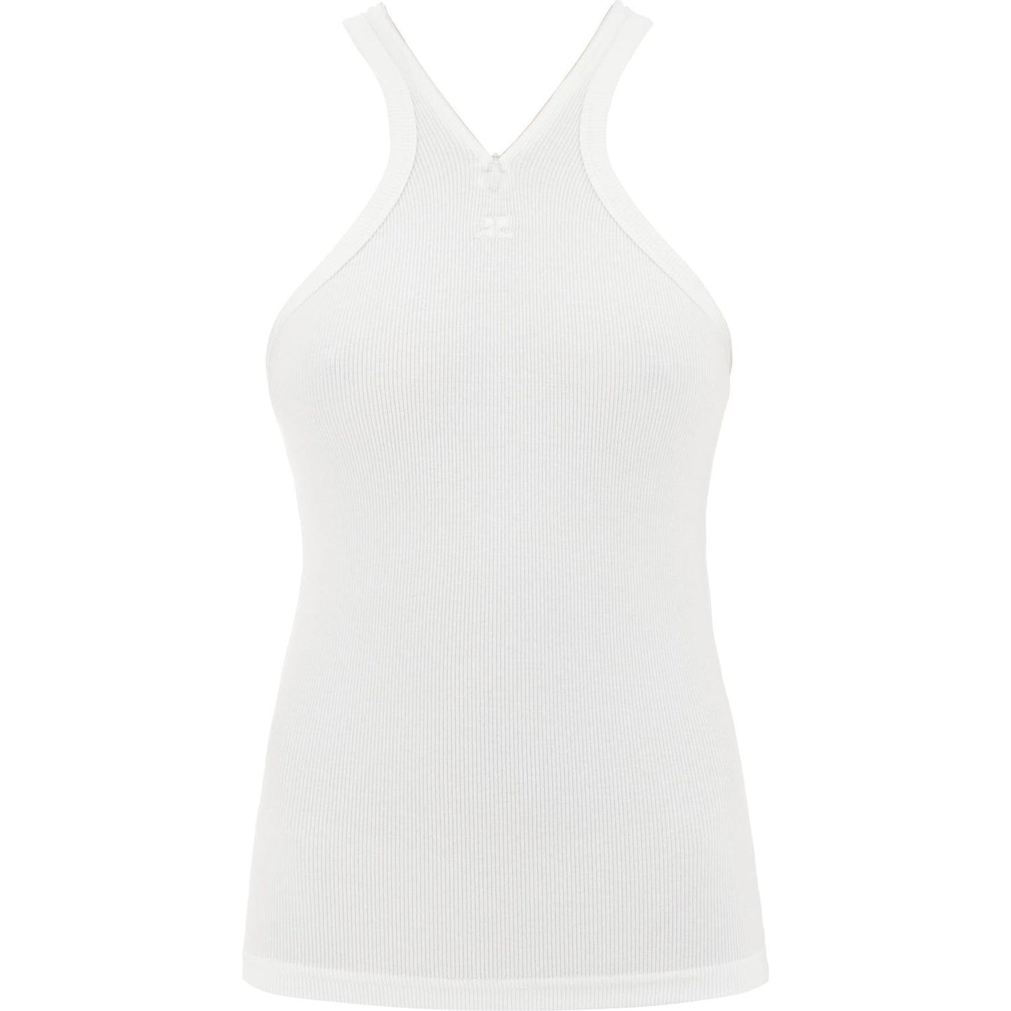 Courreges ribbed tank top with zipper on the neckline Topwear Courreges