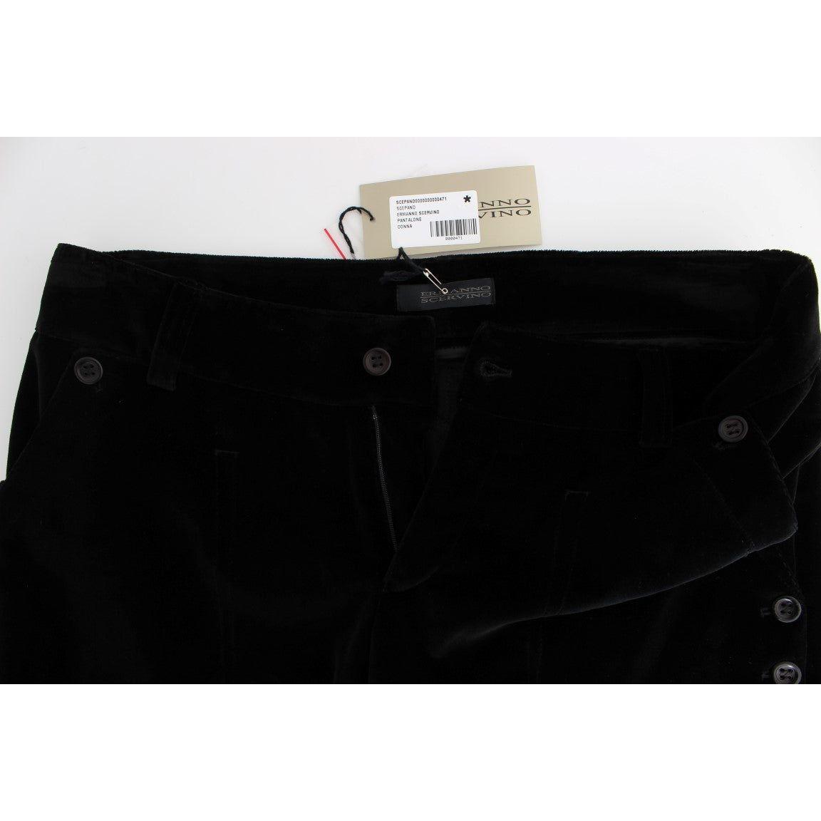 Ermanno Scervino Chic Black Straight Fit Cotton Jeans Jeans & Pants Ermanno Scervino