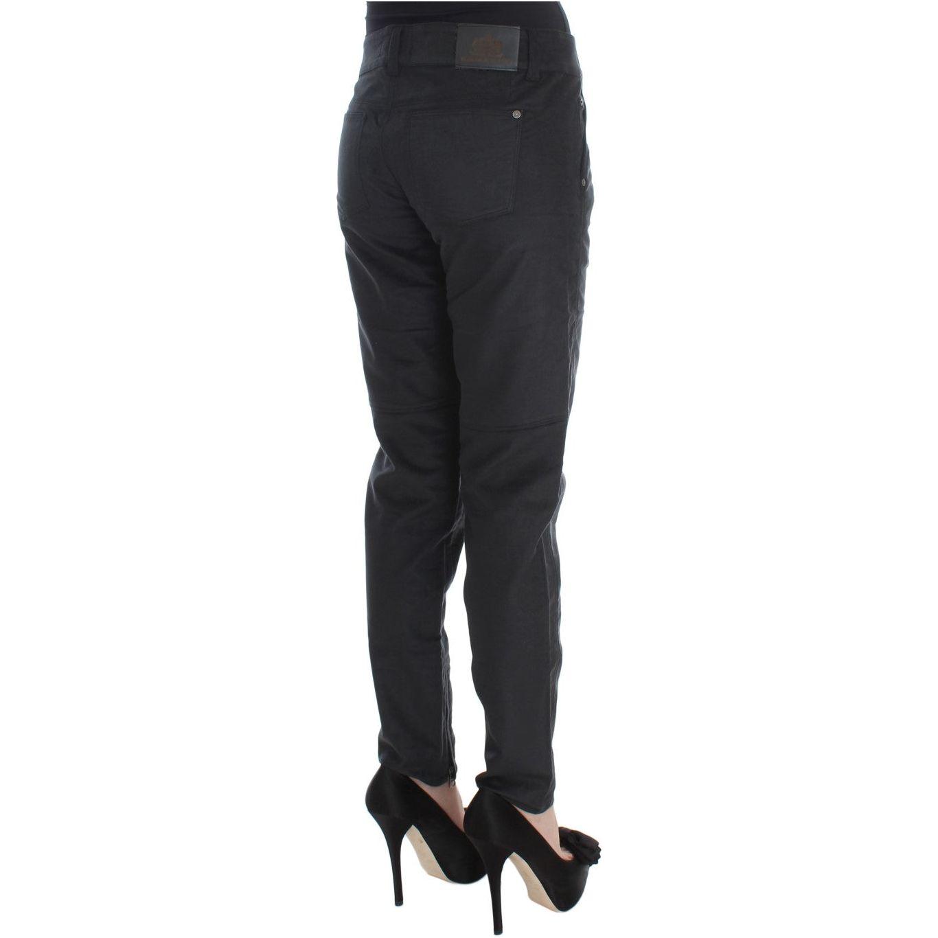 Ermanno Scervino Chic Black Regular Fit Trousers Jeans & Pants Ermanno Scervino