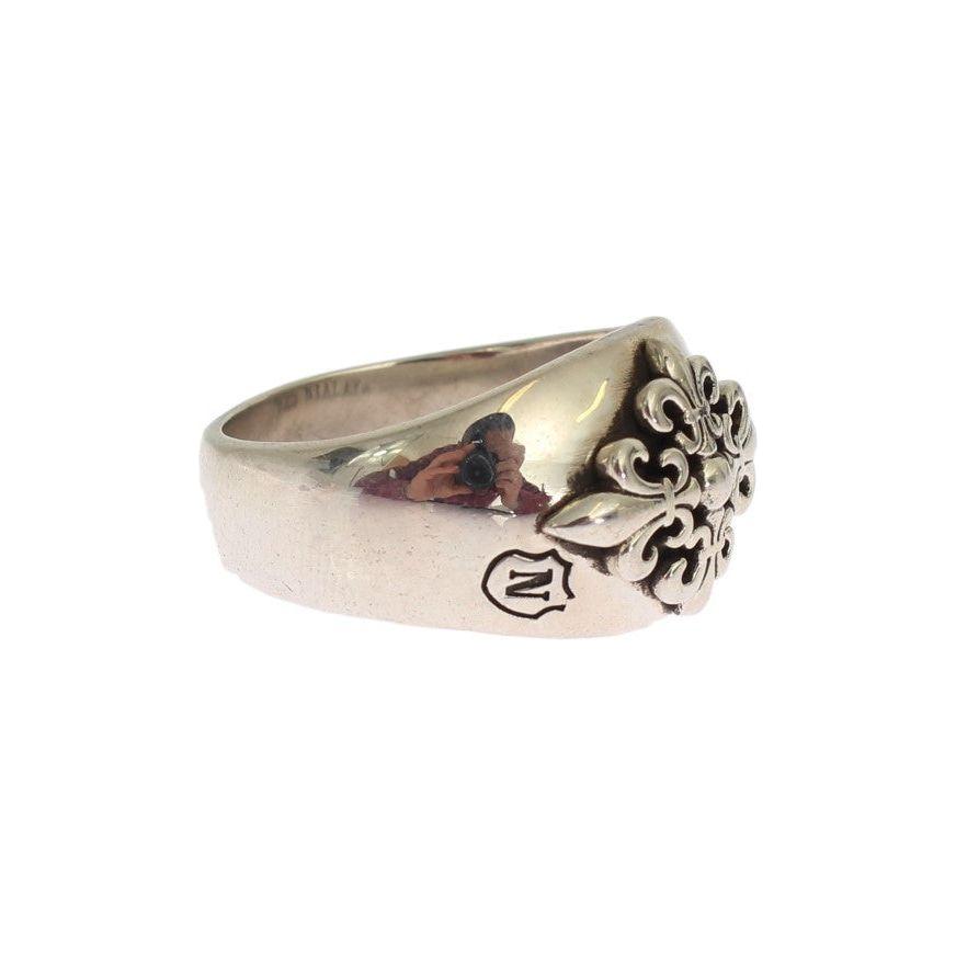 Nialaya Exquisite Silver Statement Ring for Men Nialaya