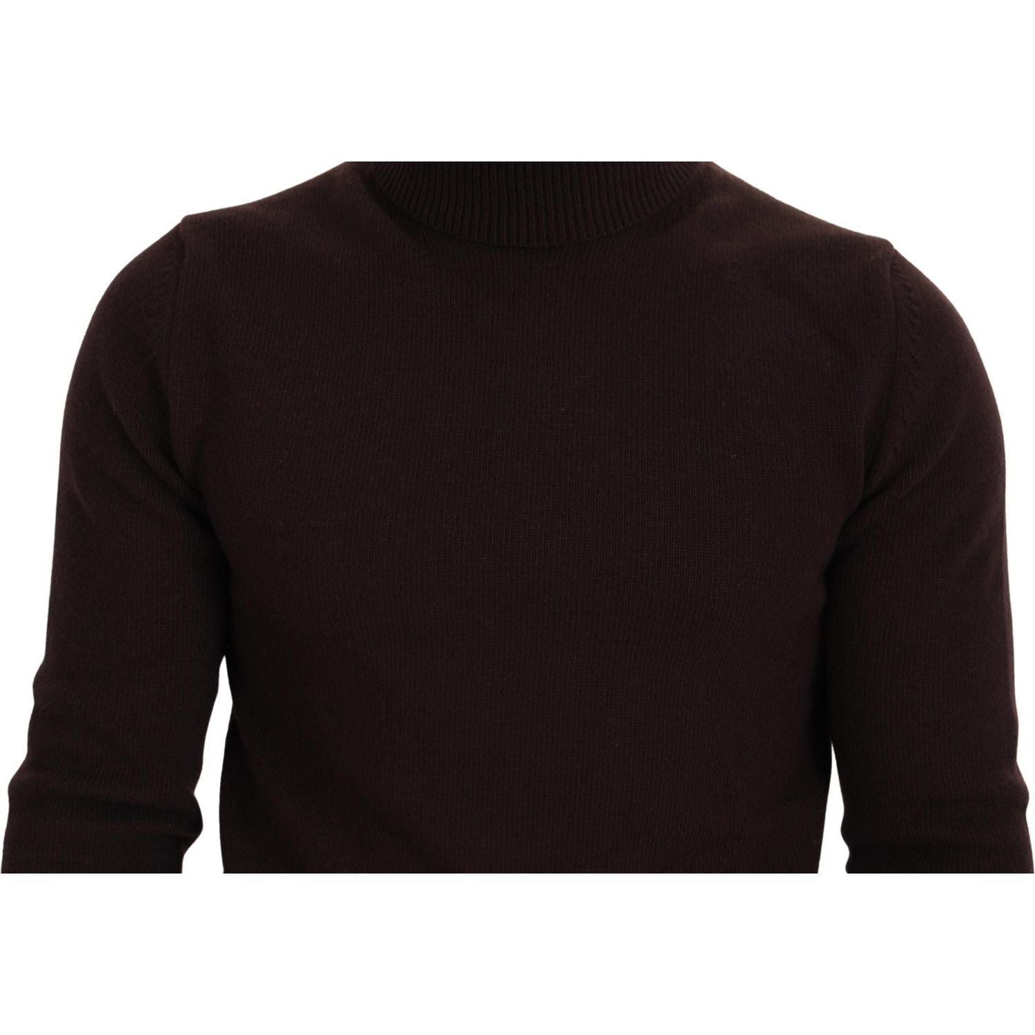 Dolce & Gabbana Brown Wool Turtle Neck Pullover Sweater