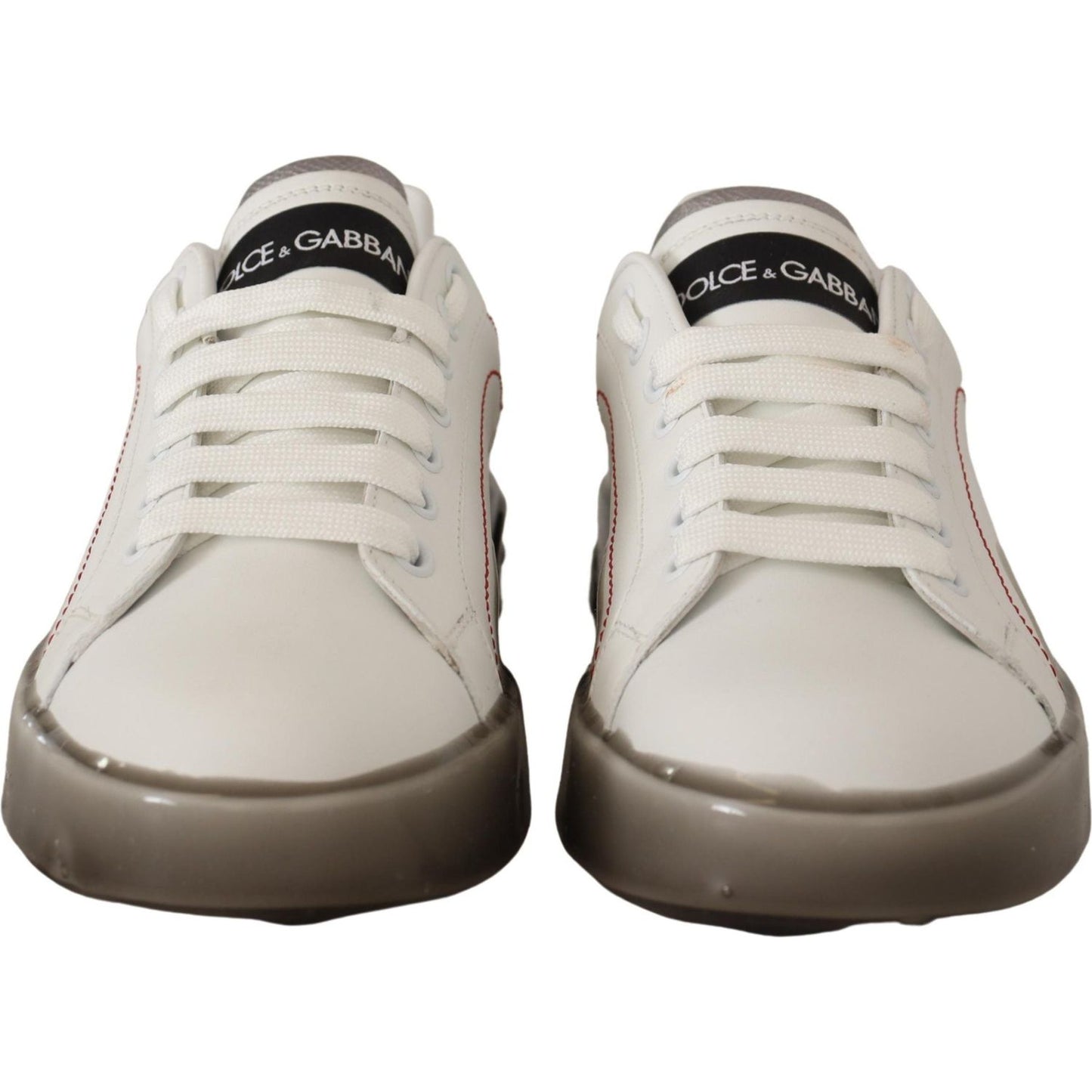 Dolce & Gabbana Elegant White Leather Sneakers Dolce & Gabbana