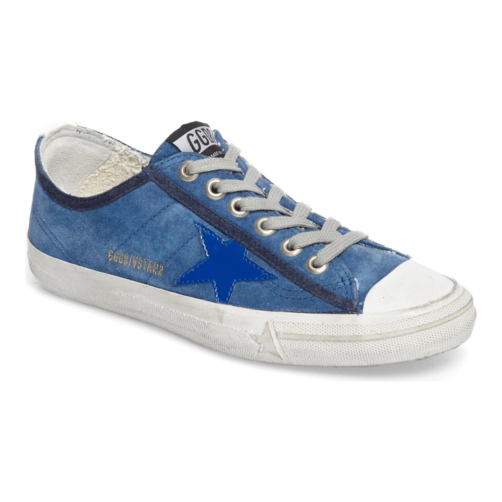 Golden Goose Chic Blue Suede Low-Top Sneakers Golden Goose