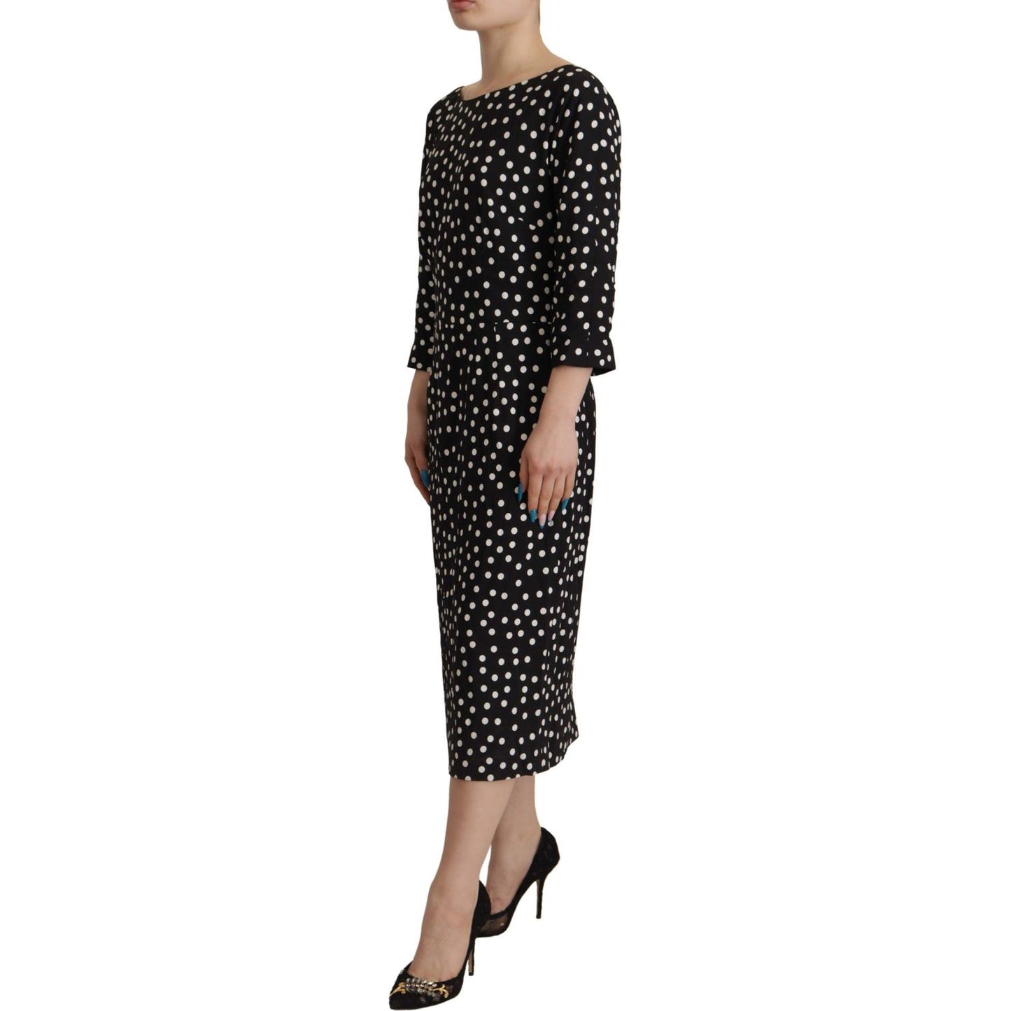 Dolce & Gabbana Polka Dot Sheath Midi Elegance Dolce & Gabbana