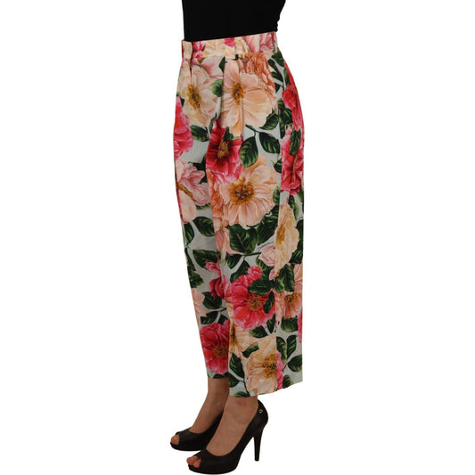 Dolce & Gabbana Exquisite Silk High Waist Pants Dolce & Gabbana