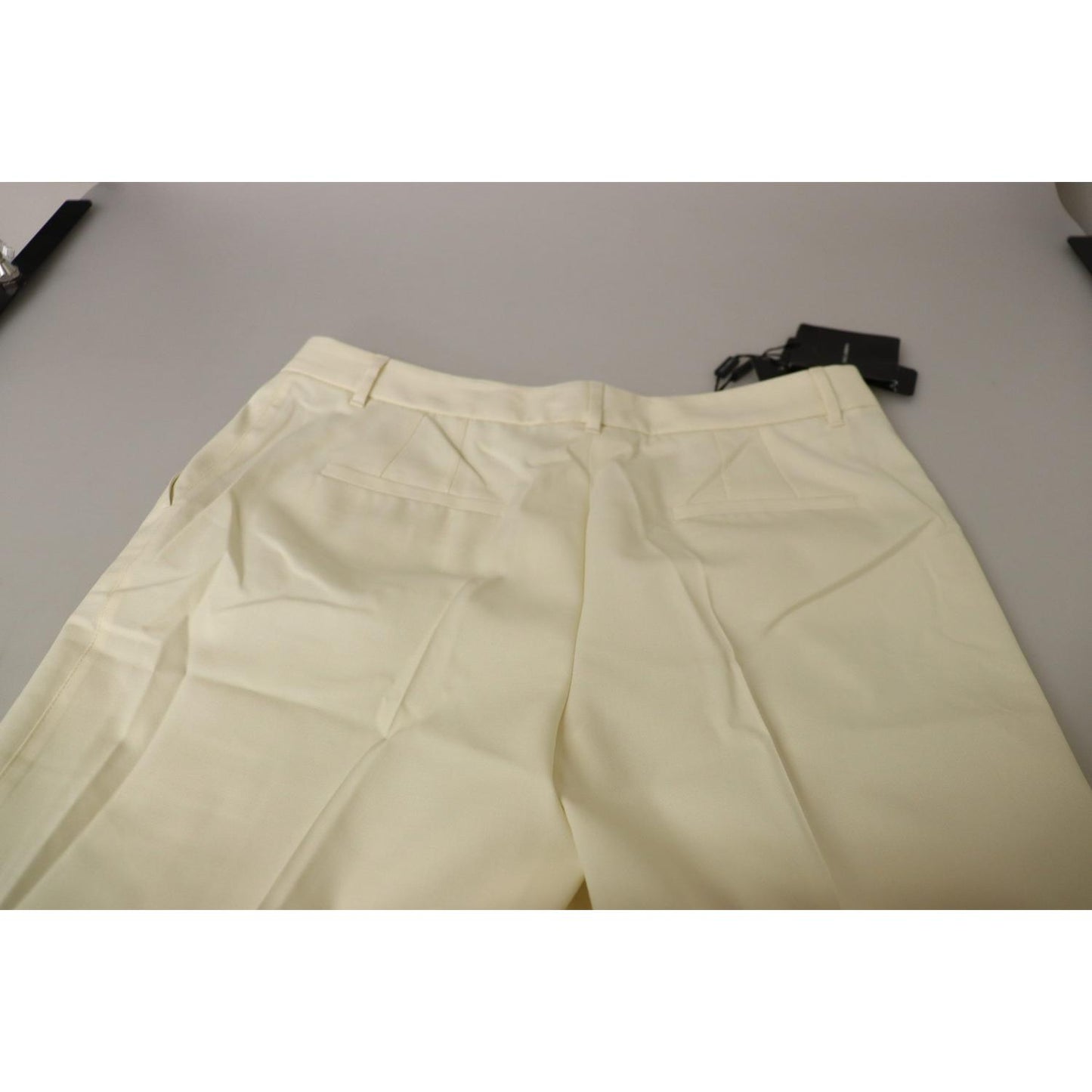 Dolce & Gabbana Elegant Ivory High-Waist Wool Pants Dolce & Gabbana