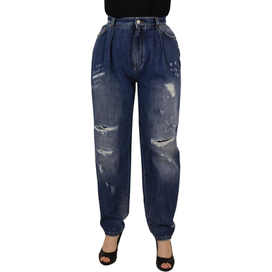 Dolce & Gabbana High Waist Skinny Denim Jeans - Chic Blue Washed Dolce & Gabbana