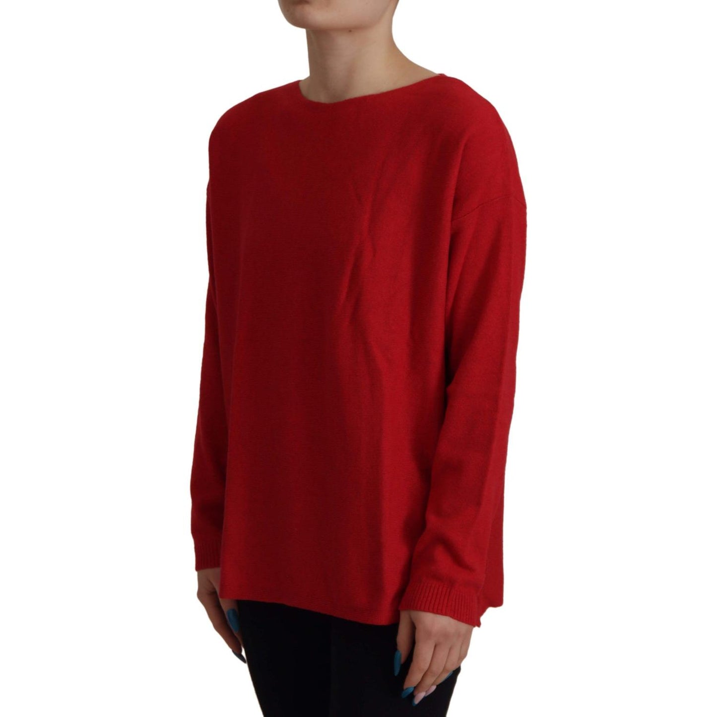 Dolce & Gabbana Elegant Red Wool Blend Knit Sweater Dolce & Gabbana