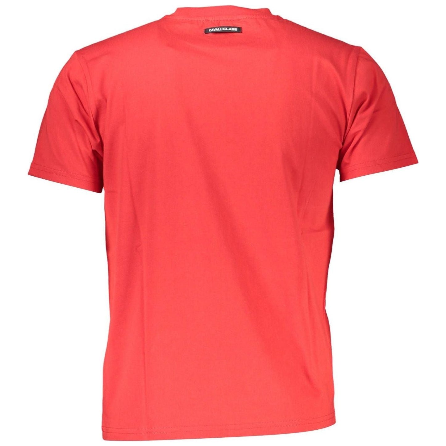 Cavalli Class Red Cotton Men T-Shirt Cavalli Class