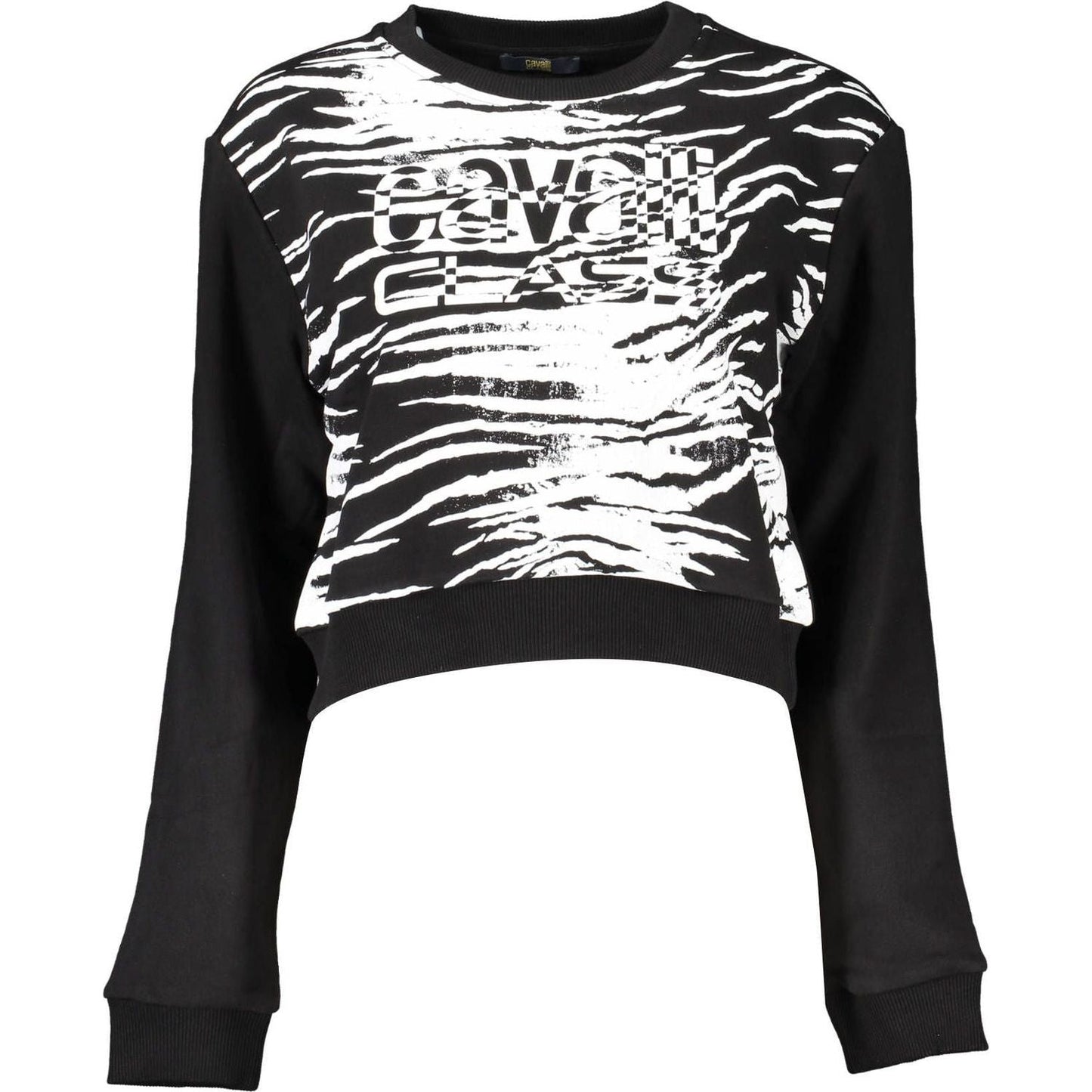 Cavalli Class Black Cotton Women Sweater Cavalli Class